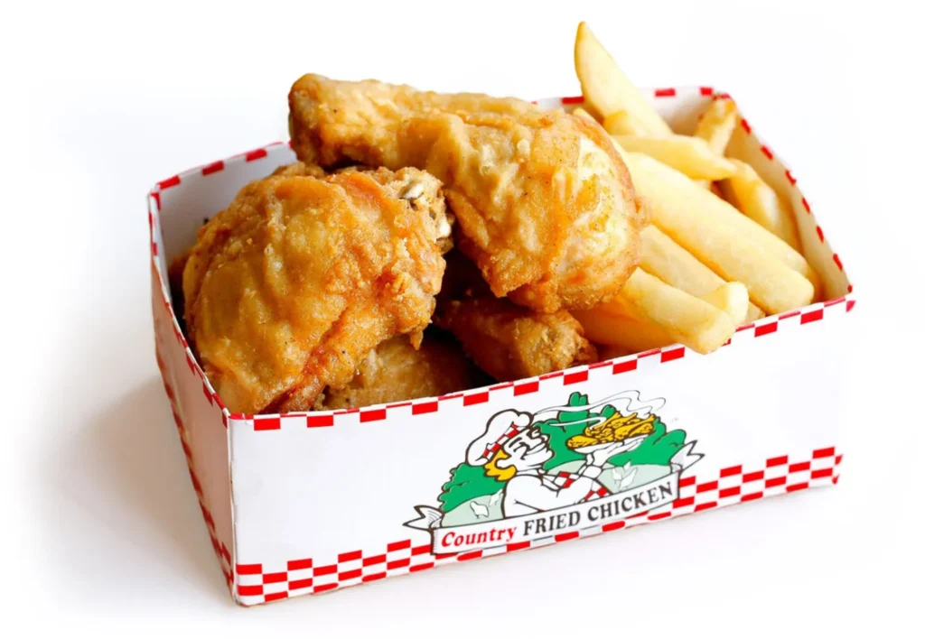 Healthier Fried Chicken in the box w/ fries